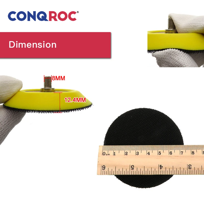 

3 Inch 75mm Sanding Pad Sander Backing Pad M8 5/16"-24 Thread Hook and Loop Pneumatic Tool Accessories
