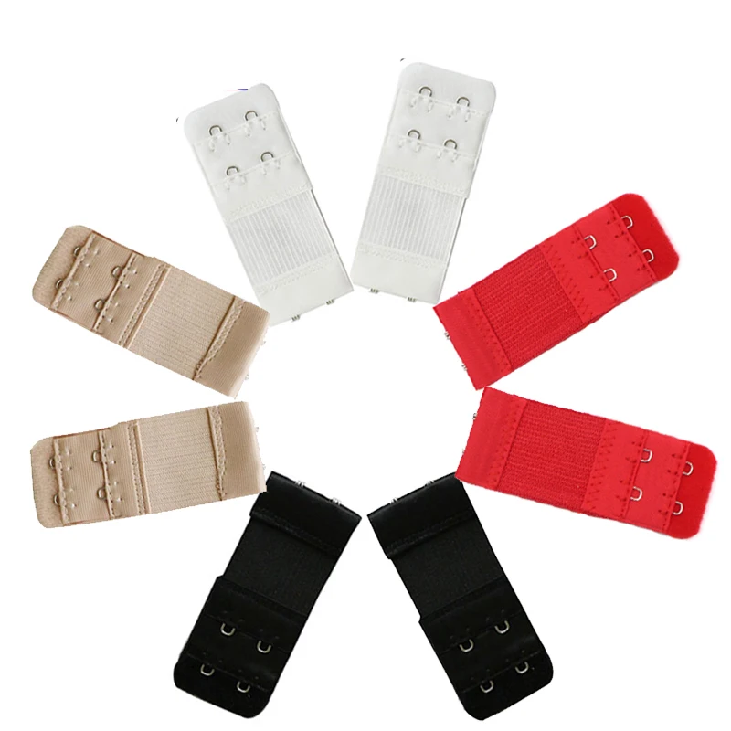 

Soft Bra Extender for Women's Nylon Elastic Bra Extension Strap Hook Clip Expander Adjustable Belt Buckle Intimates 3/4/6/8pcs