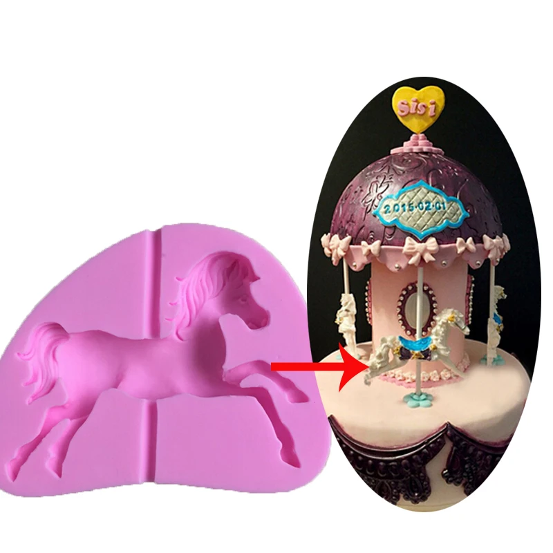 Diy карусель силиконовые формы Кухня смола для выпечки инструмент торта помадные