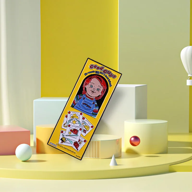 Эмалированная булавка в виде коробки добрых парней Чаки реквизит детская игра