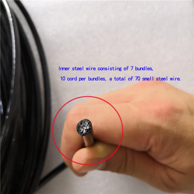 Стальной трос диаметром 5 мм или 6 используемый для тяжелое подъемное