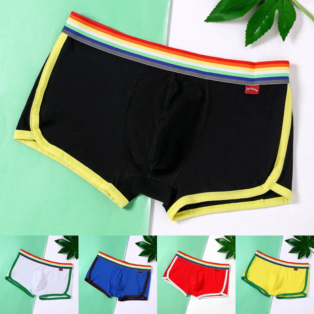 

Sexy Men's Cotton Boxers Low Waist Bulge Pouch Underpants Sleepwear Breathable Underwear Pants Shorts Lingerie Comfortable Pants