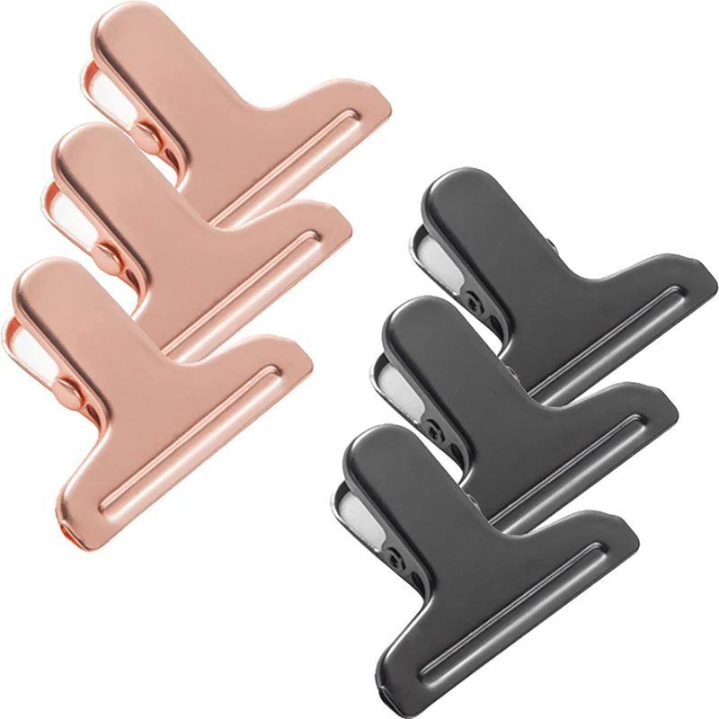 6 упаковок из нержавеющей стали сверхпрочные зажимы для мешков с чипом Круглые