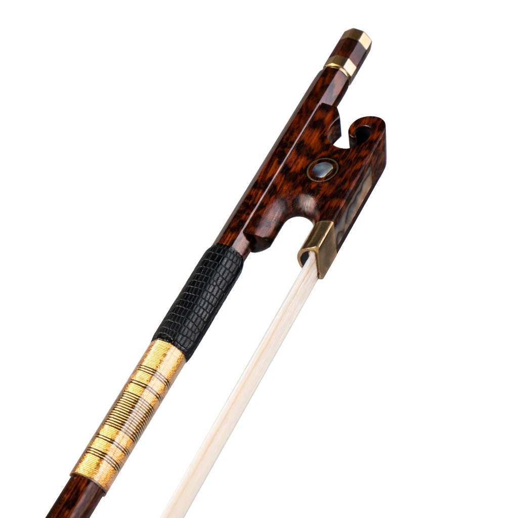 LOMMI 4/4 Size Master VIOLIN BOW Snakewood Stick Frog Natural White Horsehair Easier Control Violin Fiddle Bow Part Accessories enlarge