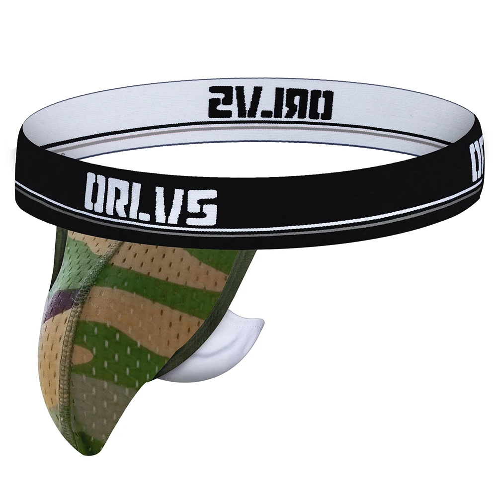 ORLVS Men's Underwear Men Sexy Briefs Jockstrap Pouch Cuecas Man Cotton Panties Thongs Mesh Underpants Gay Slip Homme Srting |