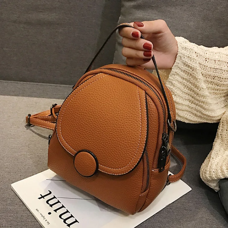 

2021 Brand Designer Fashion Women Leather Backpack Mini Multi-Function Small Girls Backpacks Female Ladies Shoulder Bag Bolsos