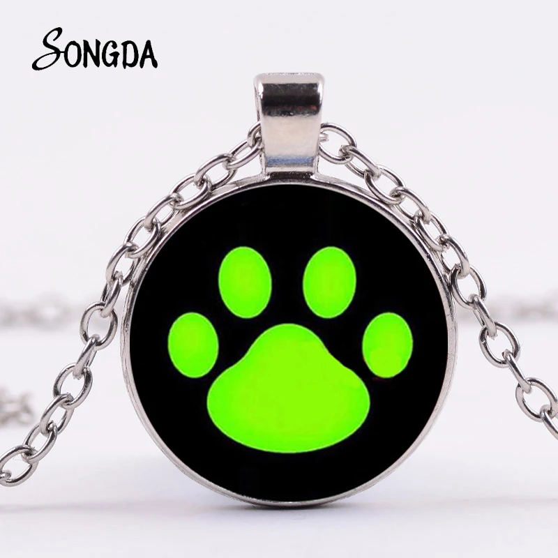 С изображением кошек и собак из мультфильмов след ожерелье с милыми животными