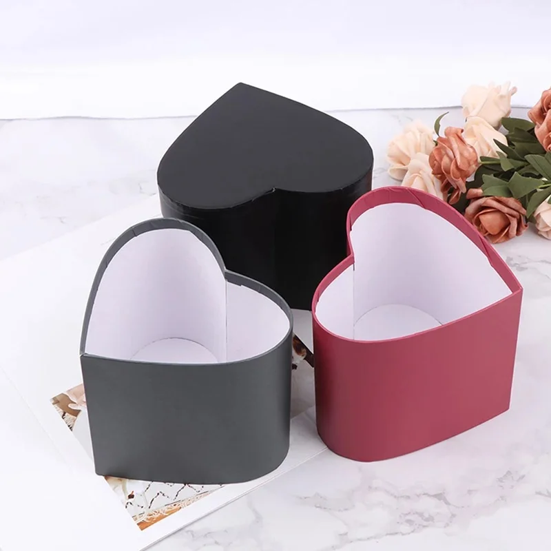 

New Florist Supplies Hug Bucket Packaging Mini Heart Shaped Box Flower Paper Box Candy Box Gift Box Hat Boxes