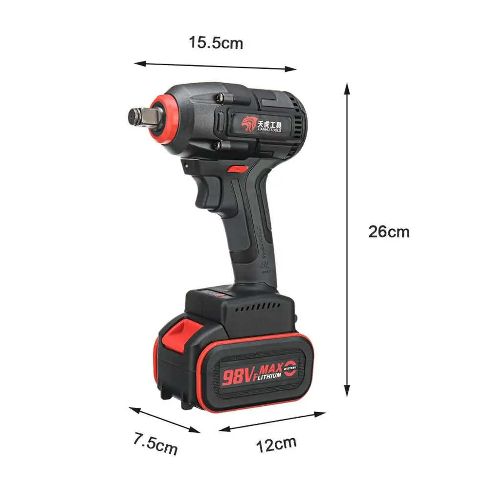 98 в бесщеточный Электрический гайковерт ударный 16800 мАч ручная дрель