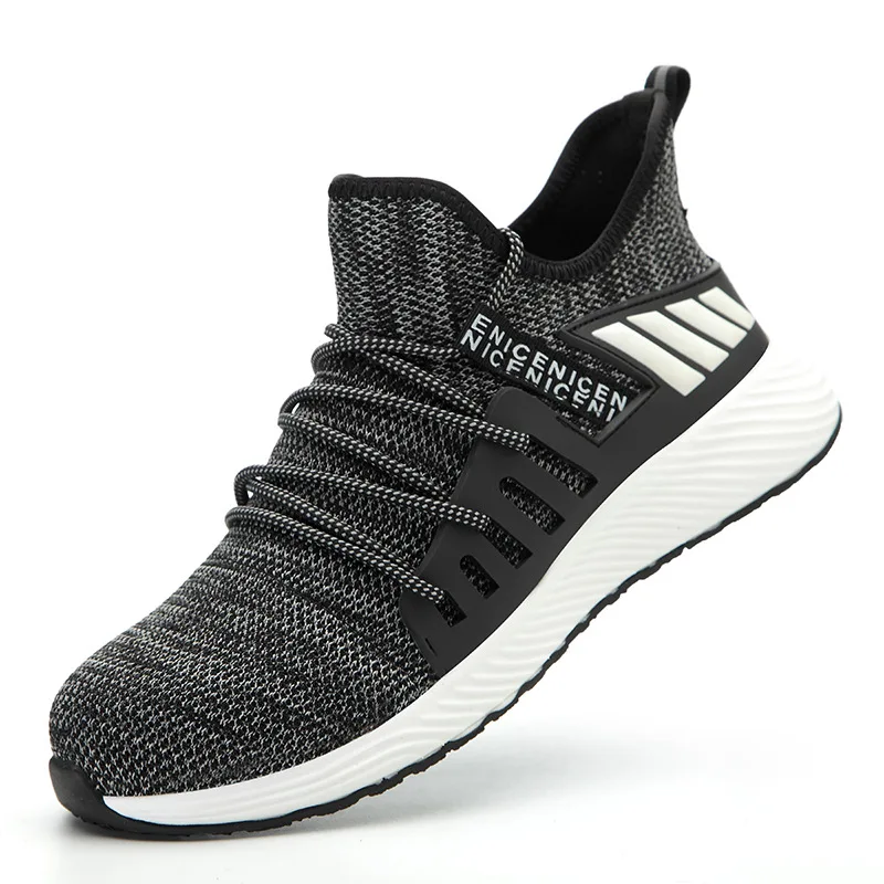 

Safety Work Shoes Man Steel Head Lightweight Breathable Smash Proof Puncture Proof Sports Shoes Wear Resistant Sneakers Protect