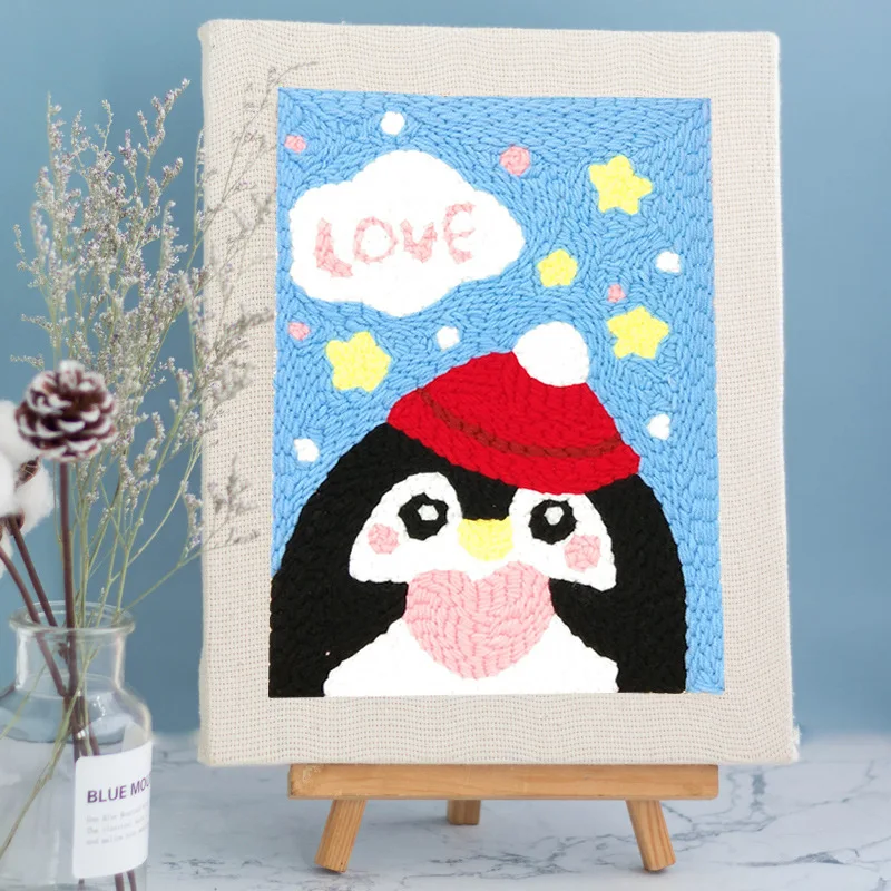 

Набор для творчества «сделай сам» для взрослых, детская вышивка, креативная вышивка, мультяшный 3d-вышивка с обручем, современное Шитье