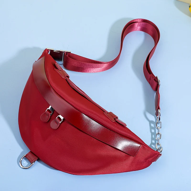 Летняя Повседневная сумка из ткани Оксфорд однотонная с полумесяцем