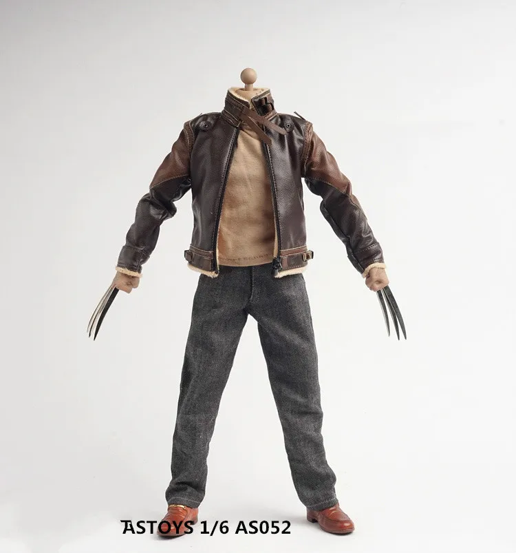 Мужской комплект одежды в масштабе 1/6 года солдат Коннор кожаная куртка джинсы