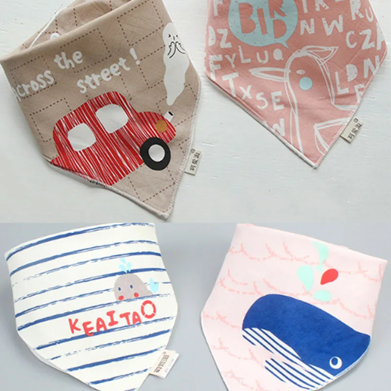 

2 шт./Лот Детские нагрудники, водонепроницаемые треугольные хлопковые банданы, детские нагрудники, детские нагрудники, Абсорбирующая Ткань ...