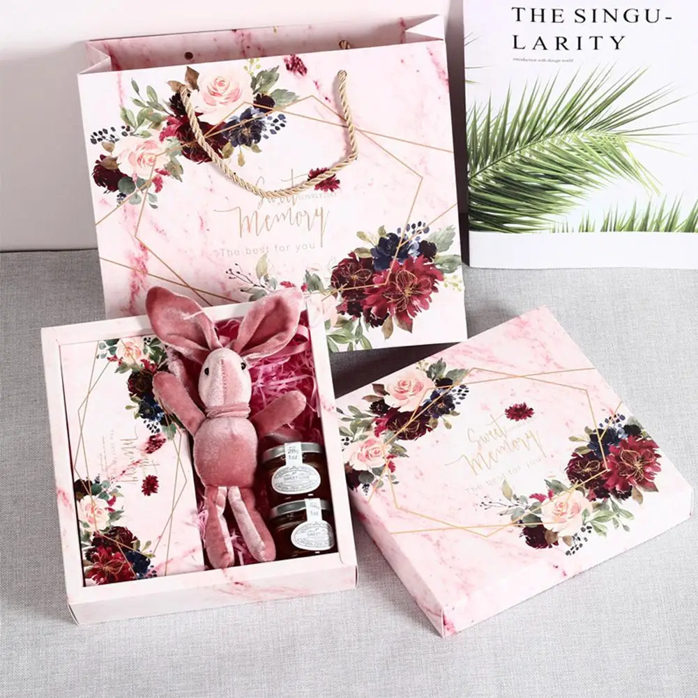 Комплект из 3 предметов свадебный подарок коробка с цветочным узором обувь для