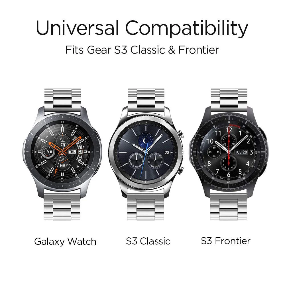 22мм / 20мм ремень из нержавеющей стали для Samsung Gear S3 Frontier галактики 46мм 42мм часы Huawei