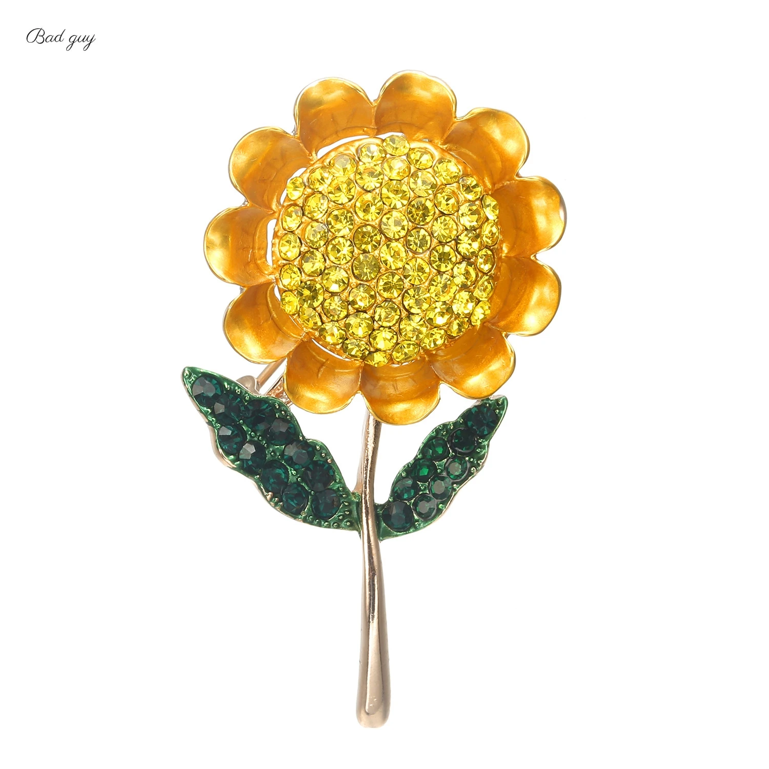 

Bad Guy Zicon Brooch Sunflower Pin for Women's Gold Brooch Clothes Scarf Buckle Garment Accessories Fashion Jewelry Pearl Pin