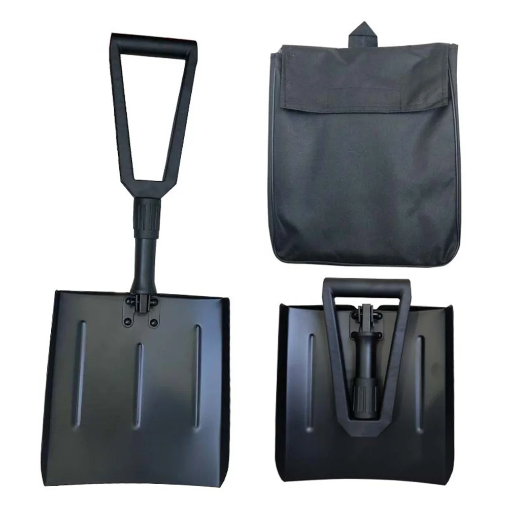Multifunctional Tools Retractable Winter Camping D Shaped Handle For Car Ice Remove Aluminium Alloy Hiking Folding Snow Shovel |