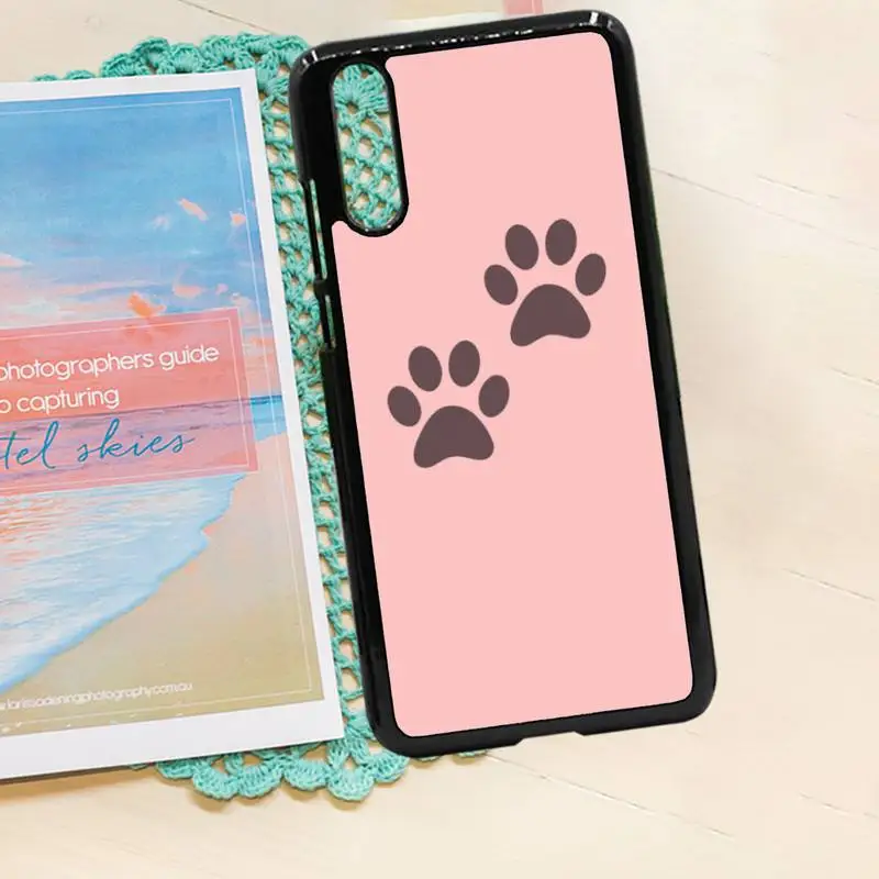 

dog footprint Paw pattern Anti-fall mobile Phone Case coque PC for iPhone 11 12 pro XS MAX 8 7 6 6S Plus X 5S SE 2020 XR