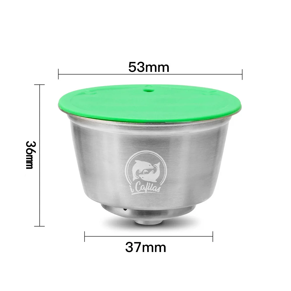 

ICafilas Stainless Metal Rusable For Dolce Gusto Coffee Capsule fit Nescafe with Filter Ground