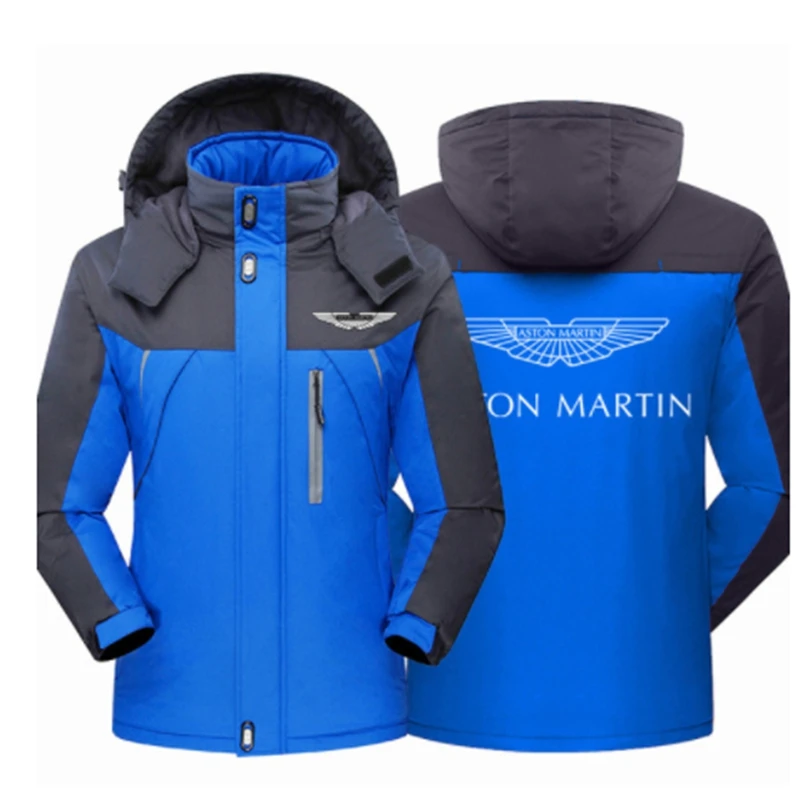 

2021 Winter ASTON MARTIN Men's Clothing Fleece Waterproof Jackets Thicken Slim Fit Zippe High Quality Outwear
