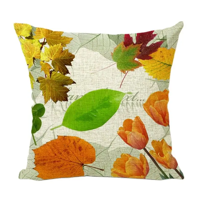 Разноцветный бульдог брендовая Осенняя желтая зеленая Подушка с принтами