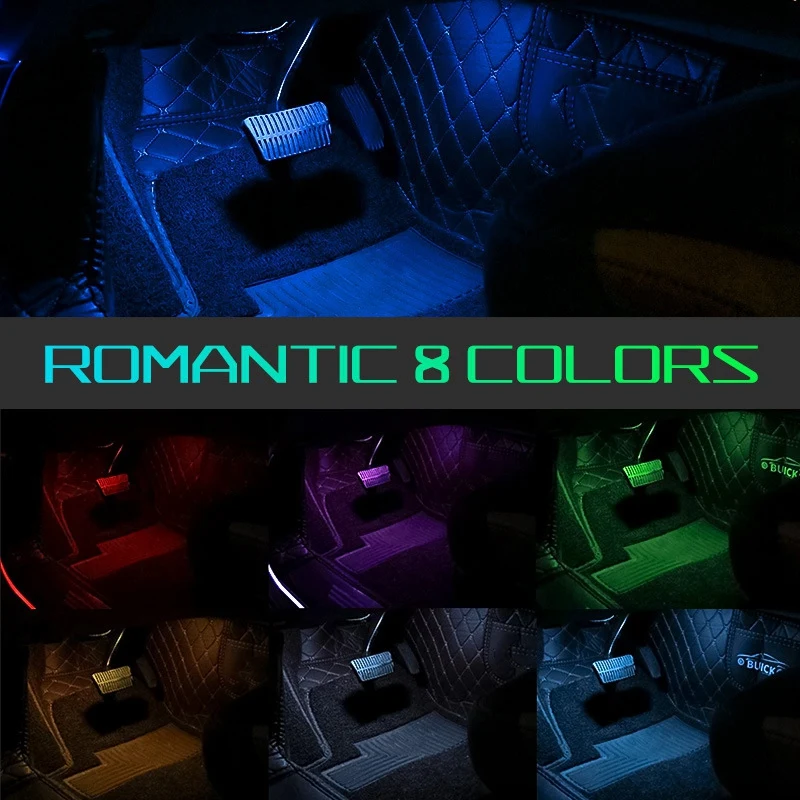 4 шт. автомобильная светодиодная атмосферная лампа с приложением светильник