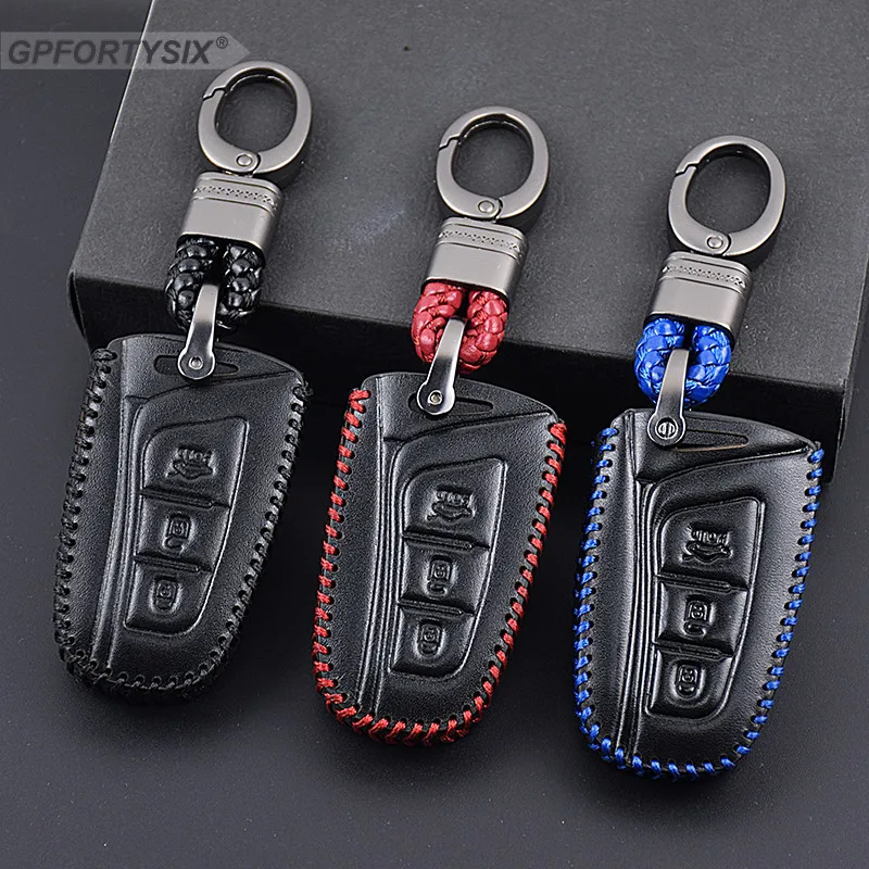 For Hyundai Santa Fe 2013 Car Styling Auto Key Cover Genuine Leather Remote Case Grand 2015 Accessories | Автомобили и мотоциклы