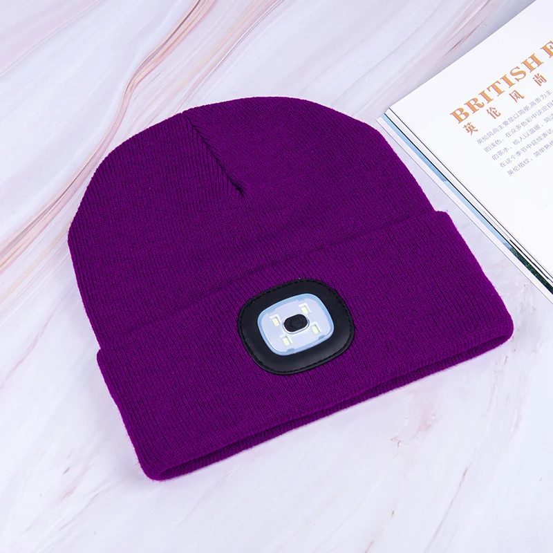 

Bluetooth Beanie Hat With Light Stereo Speaker USB Rechargeable Bluetooth Hat