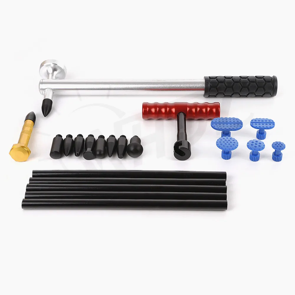 Вмятин молоток для удаления вмятин алюминий нажмите вниз с 10 головок и T PULLER