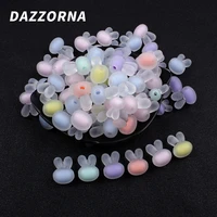 10203040pcslot 16mm acrylic beads frosted rabbit head loose beads for diy jewelry making bracelets necklace accessories