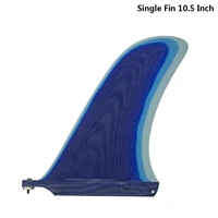 new arrival fiberglass single fins 10 5 inch surfboard center fins blue color paddle board longboard upsurf single fins