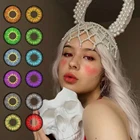 Контактные линзы для глаз 1 пара, 3 тона, популярные линзы для глаз, цвет США, косплей, 12 цветов, s, косметические контактные линзы, быстрая доставка