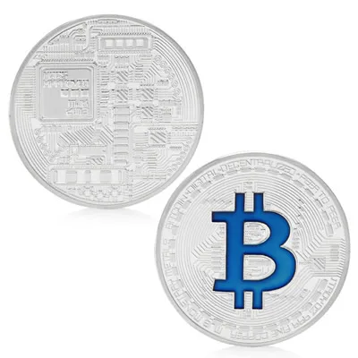 Позолоченные Биткоин памятные монеты коллекционные BTC художественная коллекция физический Q9QA - Цвет: Темный хаки