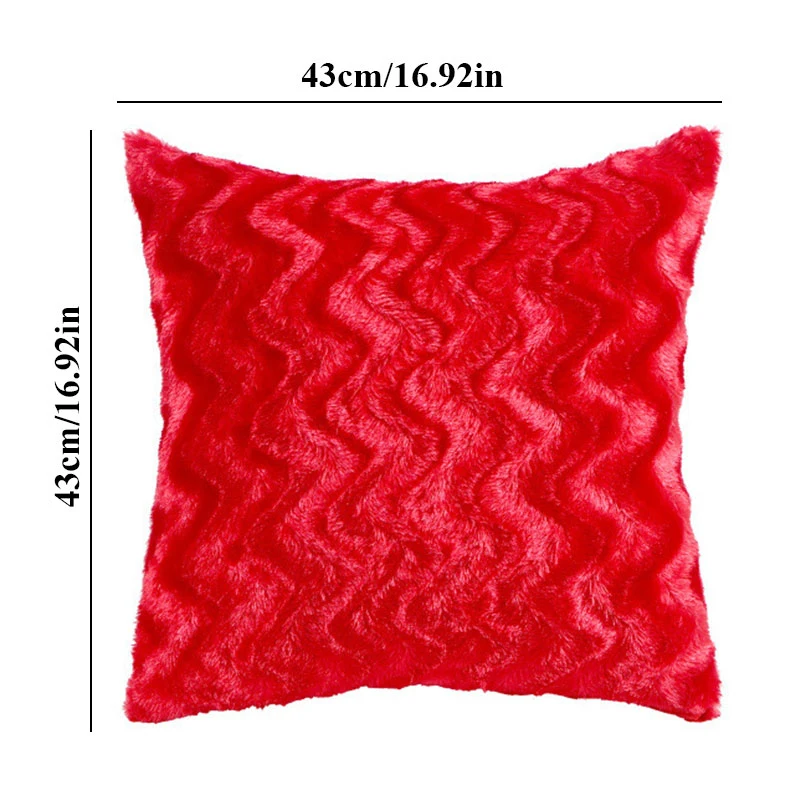 

Pillow Cover Household Products Simplicity Sofa Cushion Cover Geometric Plush Double-sided Pattern Hug Pillowcase Cushion Cover