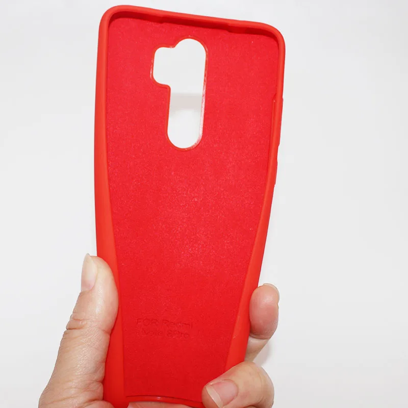 Жидкий силиконовый чехол для Xiaomi Redmi Note 8 Pro мягкий сенсорный защитный