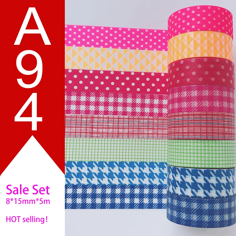 

Free Shipping and Coupon washi tape,Washi tape,basic design,Optional collocation,on sale,#8374-8395,3*7mm*5m