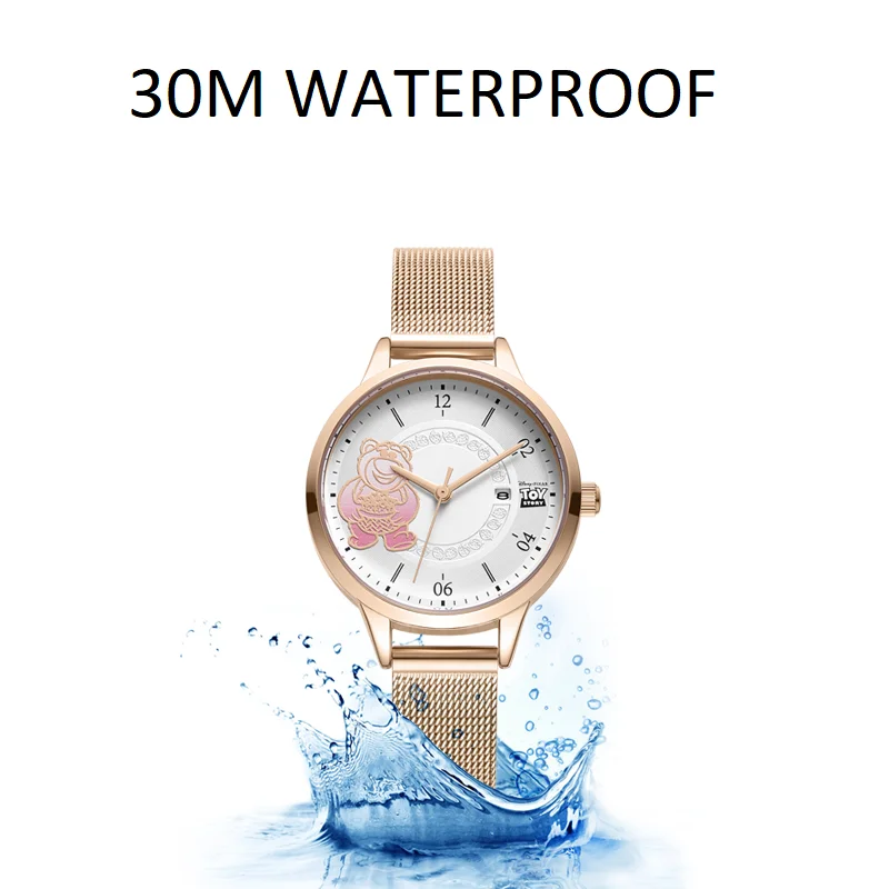 Часы наручные Disney женские кварцевые оригинальные повседневные Мультяшные для