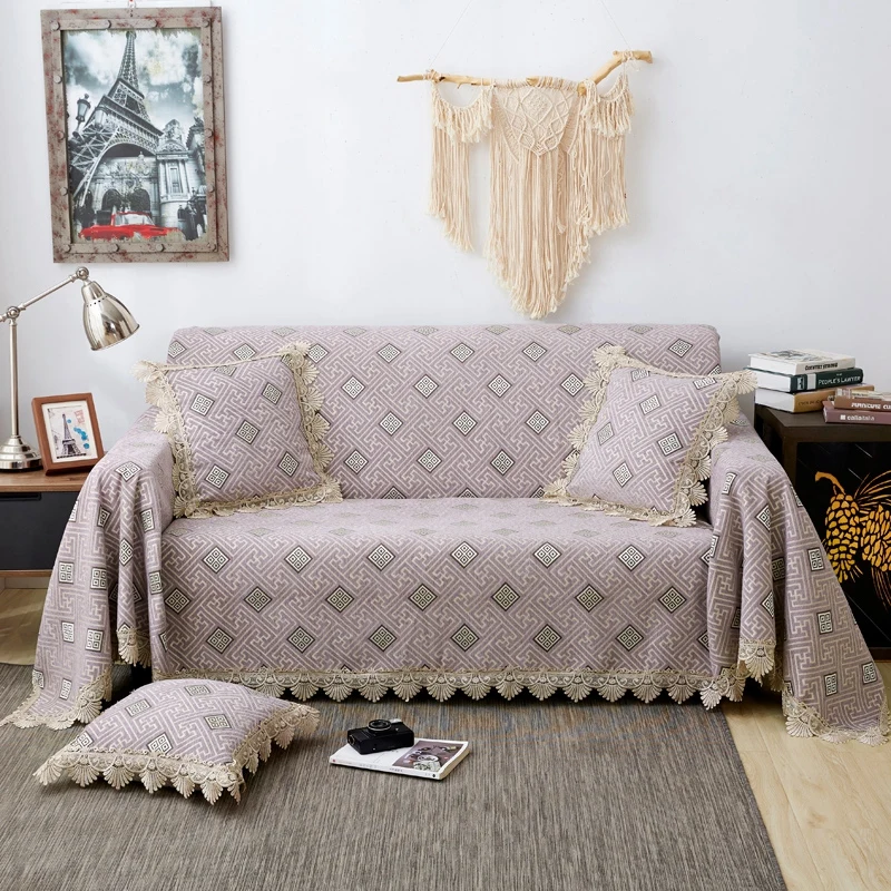 

European Chenille Fabric Sofa Towel Modern Thickened Slipcover All-Inclusive Dust Couch Cover Home Living Room Decoration