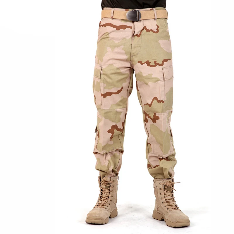 Men Camouflage Pants Military Combat Cargo Pants Swat Outdoors Male Tactical Camo Climbing Camping Pants XS-XXL Plus Size