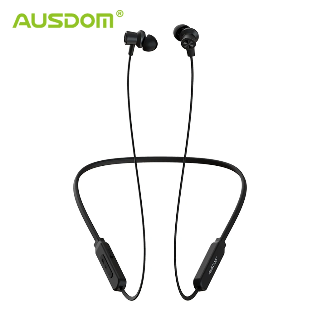 AUSDOM S5 Sport Wireless Bluetooth Earphone Headset Lightweight Magnetic Neckband Bluetooth Headphones Earbuds With Carry Bag