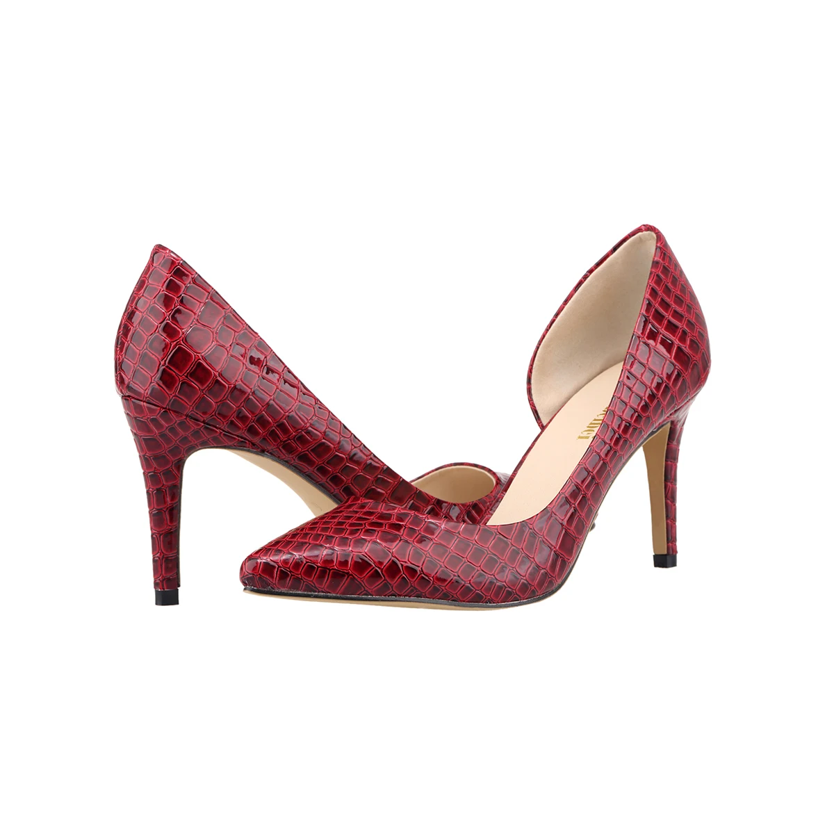 LOSLANDIFEN новые женские туфли лодочки из искусственного крокодила с острым носком