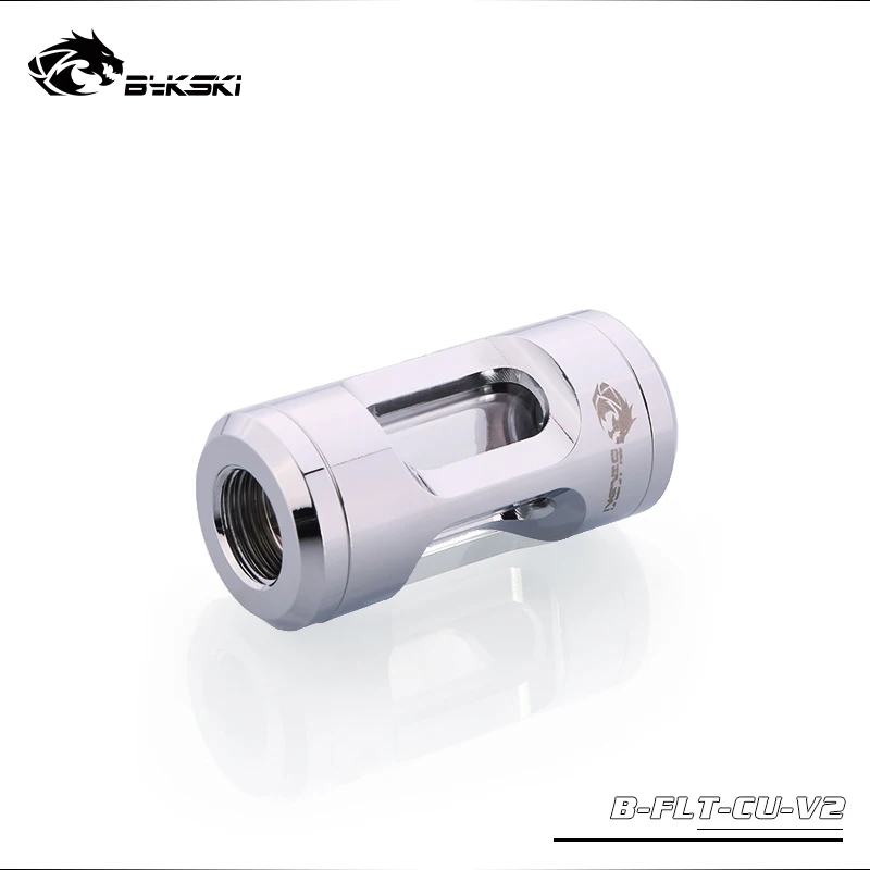 Bykski B-FLT-CU-V2, полностью медные фильтры, акриловый корпус, Двойная Внутренняя резьба G1/4, металлические фильтры - Цвет лезвия: Silver