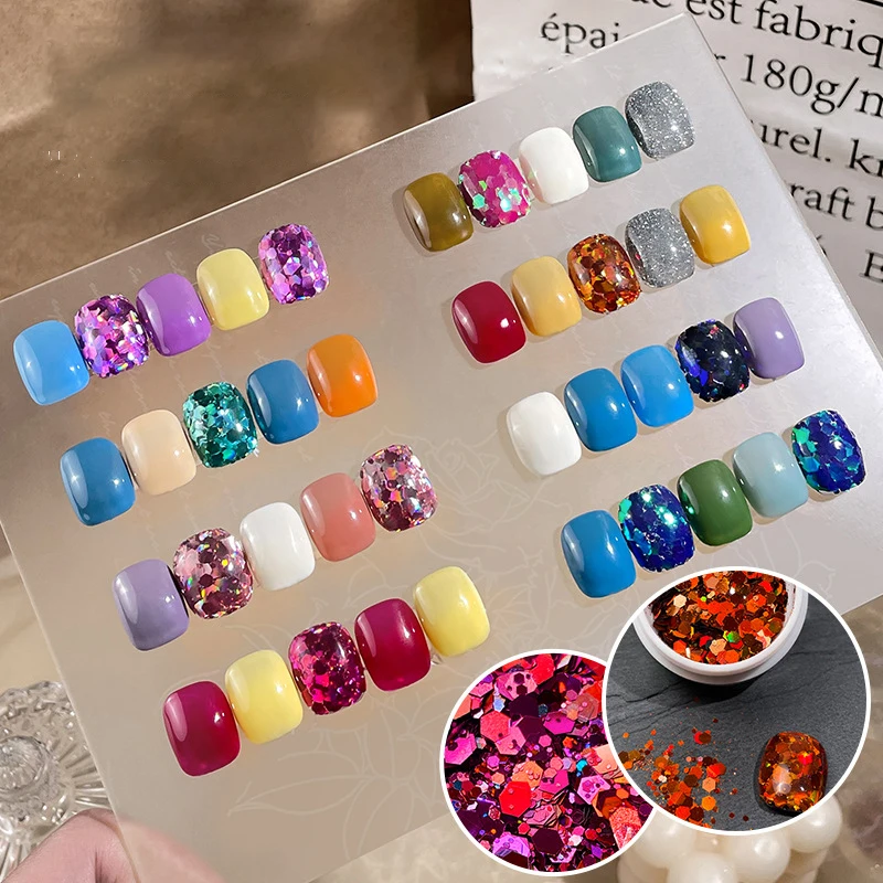 Новые украшения для дизайна ногтей блестки лазерные разноцветные смешанные