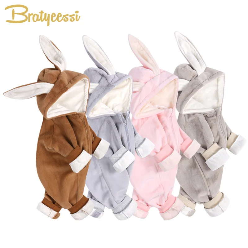 

Autumn Winter Jumpsuit for Kids Rompers Playsuits Fleece Hooded Toddler Overalls Baby Girl Boy Clothes Newborn Infant Onesie