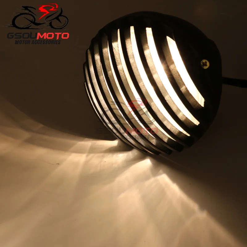 Мотоциклетные передние противотуманные фары 10 мм винтажная фара гриль Cafe Racer Touring