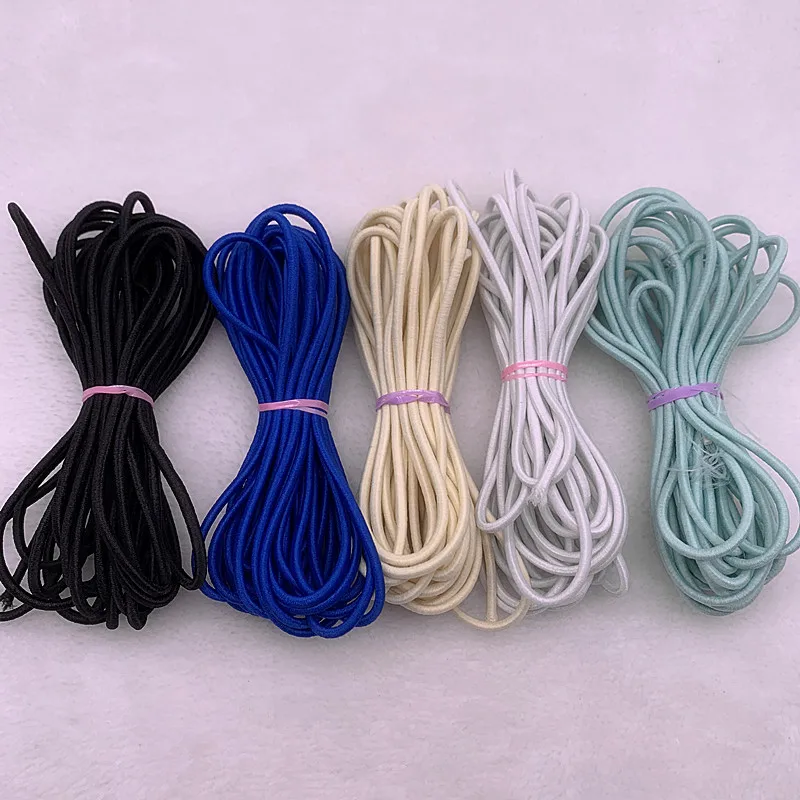 Эластичная лента на катушке круглый шнур для шитья 5 ярдов/партия 2 0 мм материалы