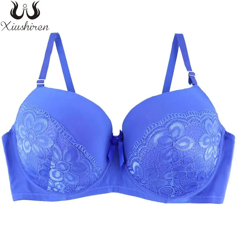 Xiushiren DD/DDD чашка G размера плюс Bra Top Для женщин нижнее белье с цветочным принтом на