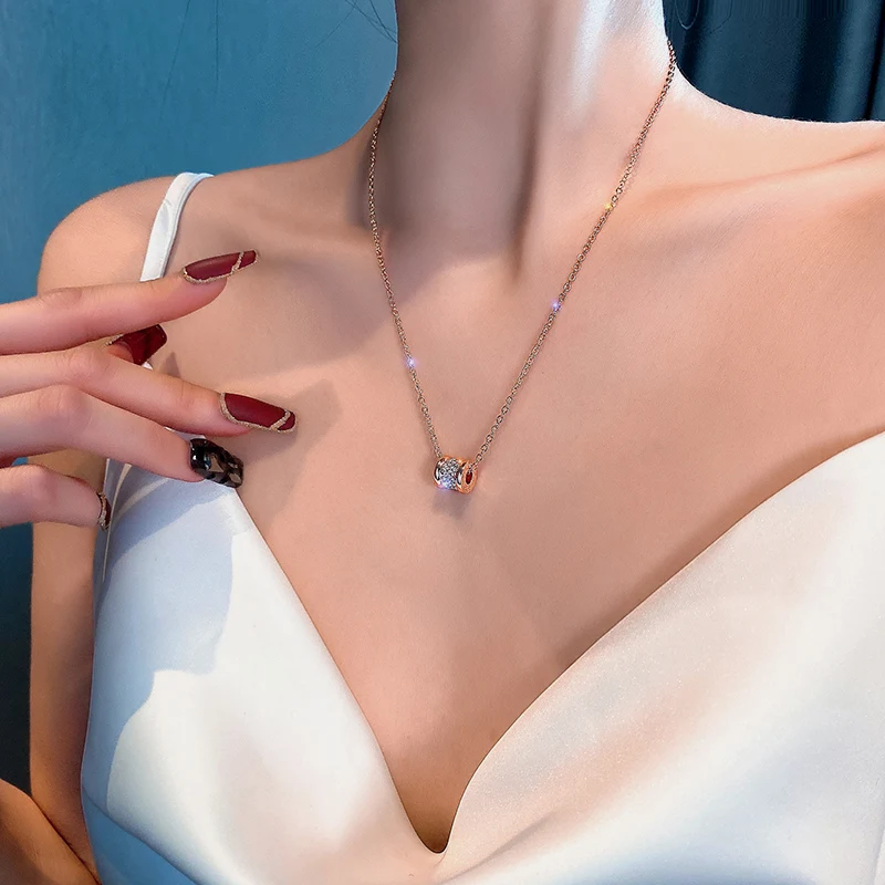 

Small waist necklace 2021 new ins fashion simple luxury clavicle chain female Xia Xiaozhong design neck chain necklaces