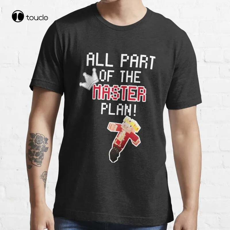 

Technoblade All Part Of The Master Plan! T-Shirt Cotton Tee Shirt Custom Aldult Teen Unisex Digital Printing Tee Shirt Cotton